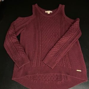 Michael Kors cold shoulder knit sweater
